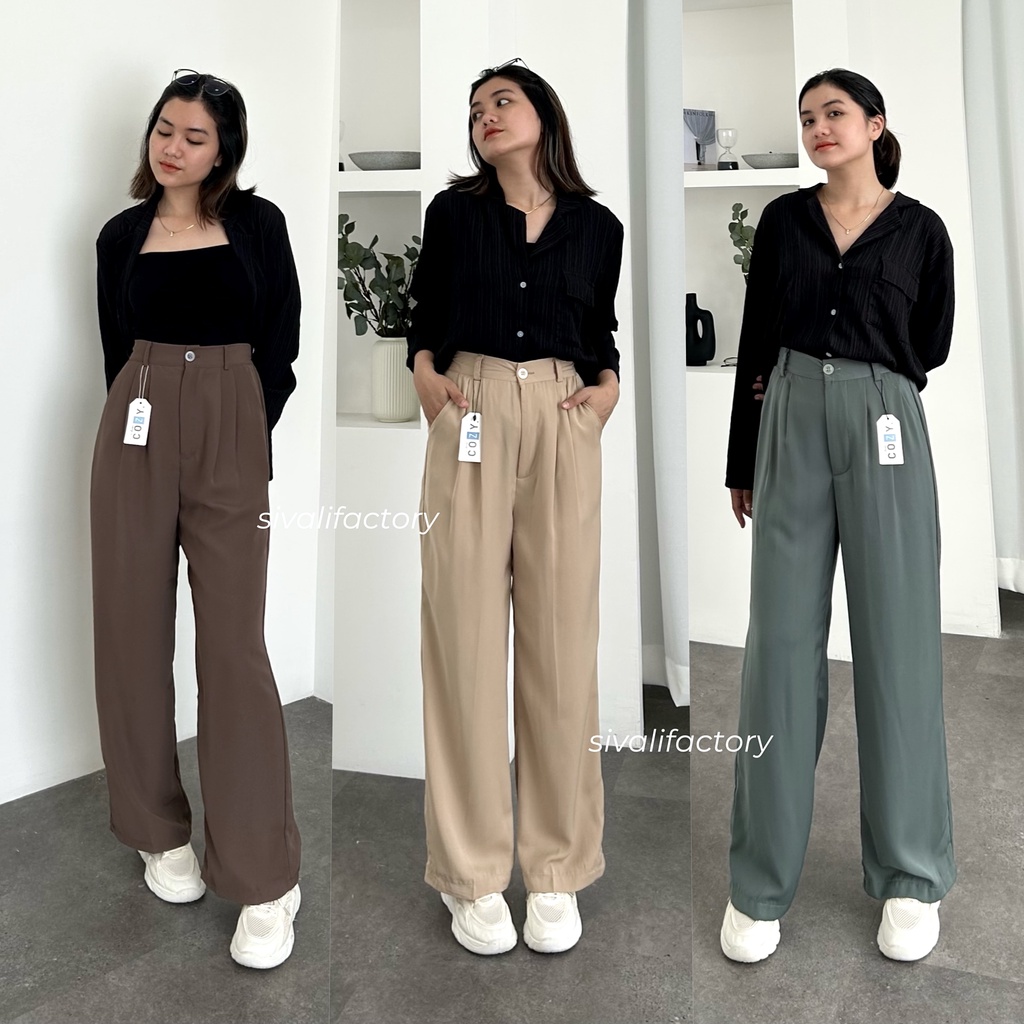 Foto i choose COZY. SIVALI Loose Pants 332 Trousers Wanita [PART 2] Celana Anti