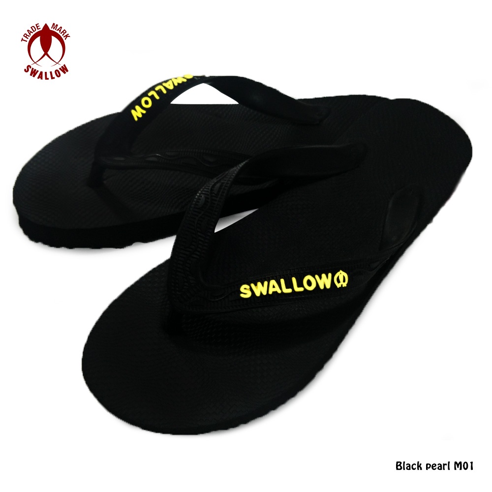 Foto Swallow Sendal Jepit Swallow Black Pearl M01 (All Black)