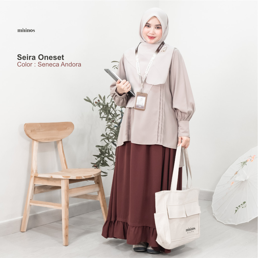 Foto Mininos Mininos Seira One Set Setelan Atasan Rok Wanita Muslimah