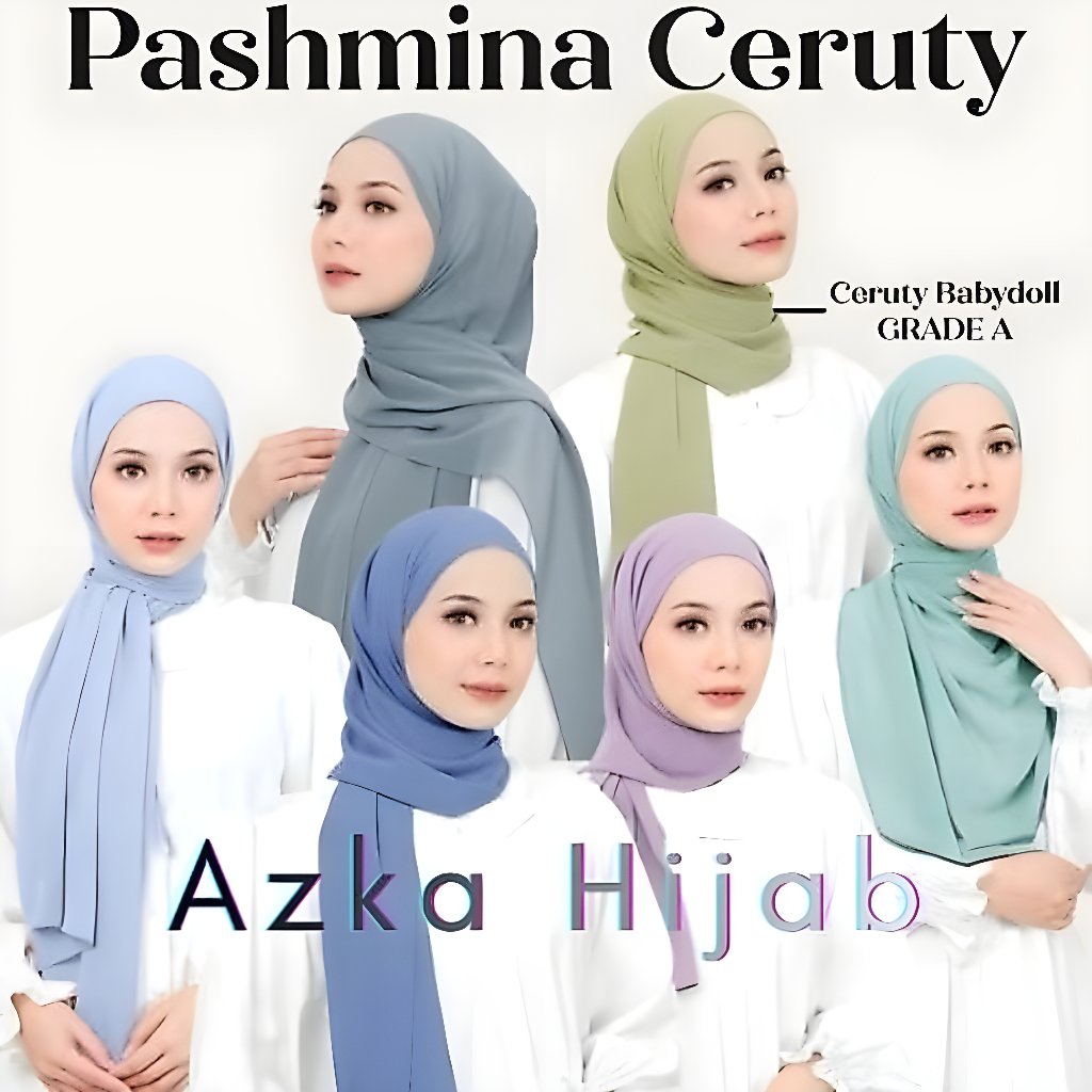 Foto Pashmina Pashmina Ceruty Babydoll Premium (Jahit Tepi)
