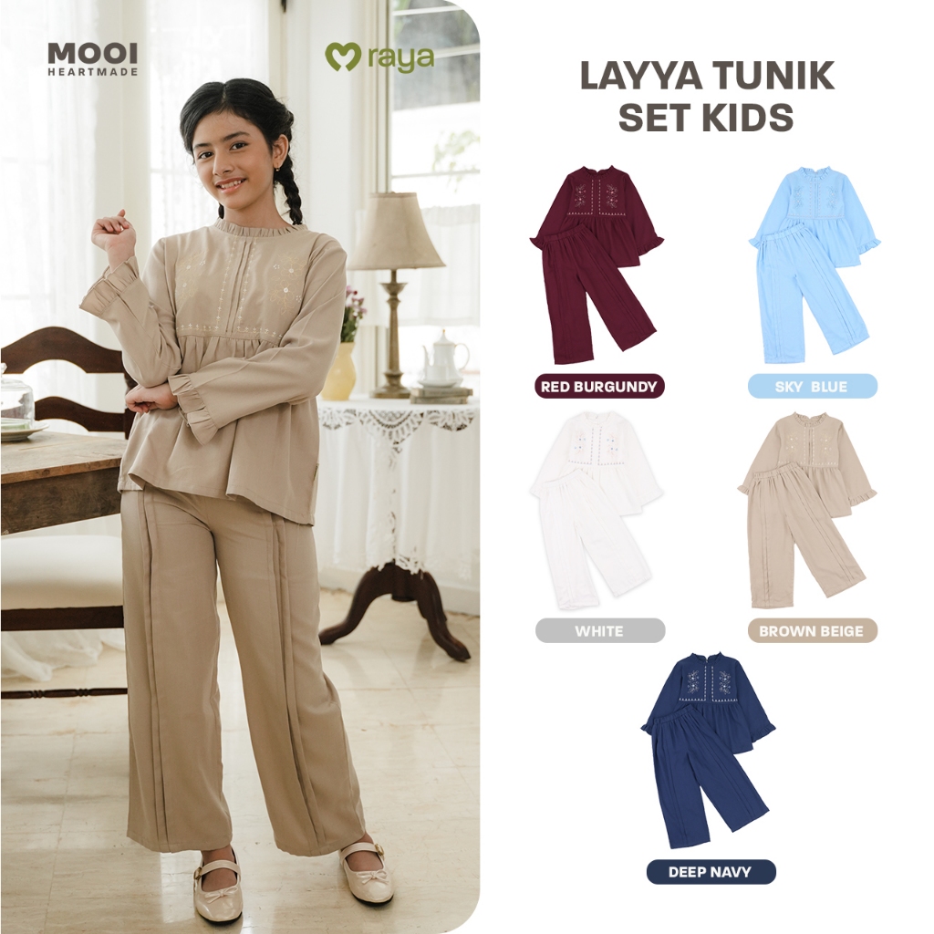 Foto mooi Mooi Setelan Anak Perempuan Raya Collection Layya Tunik Set