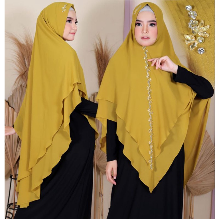 Foto JNS Hijab Premium khimar NAMEERA PAYET hijab jilbab ceruty babydoll