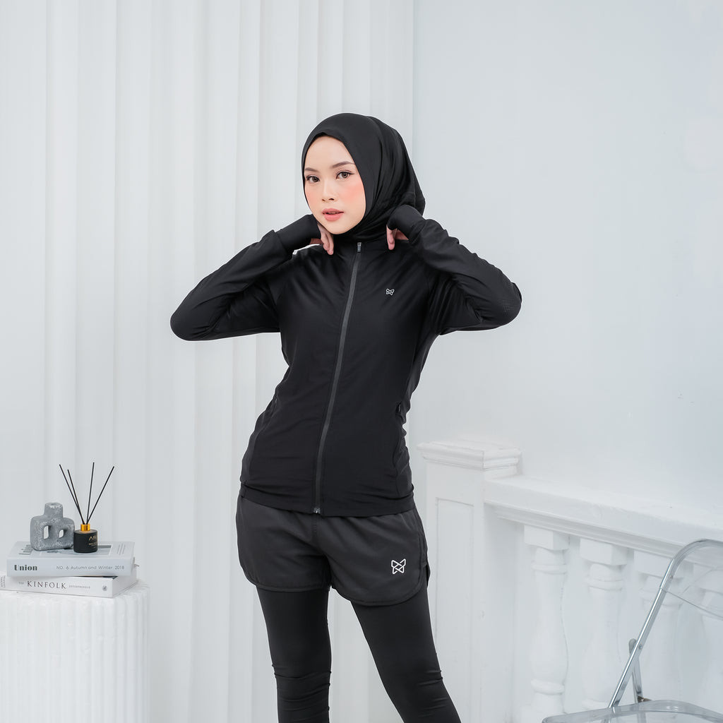 Foto ATALON Atalon Women Jaket Olahraga Wanita dengan Hoodie Jaket