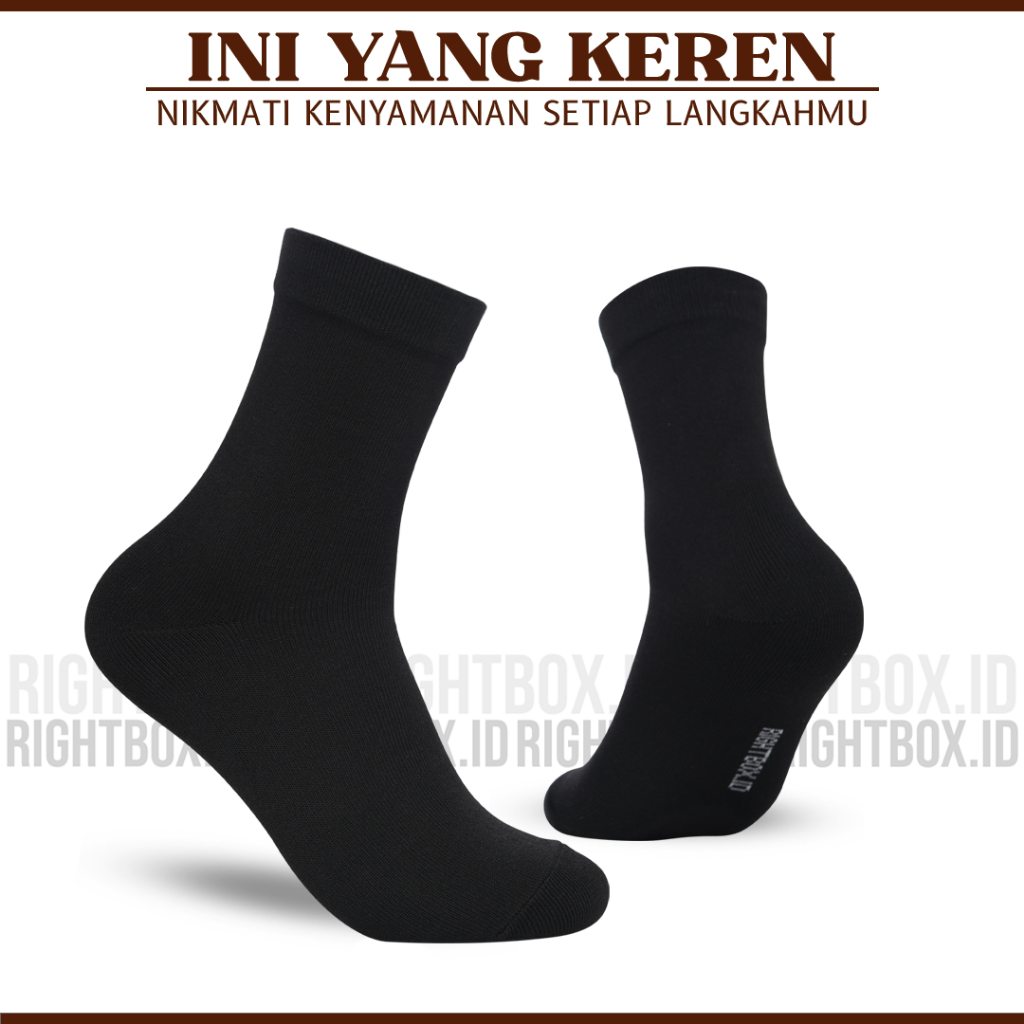 Foto Rightbox.id Rightbox ID, Kaos Kaki Pria, Kantor Polos, Pendek Setengah