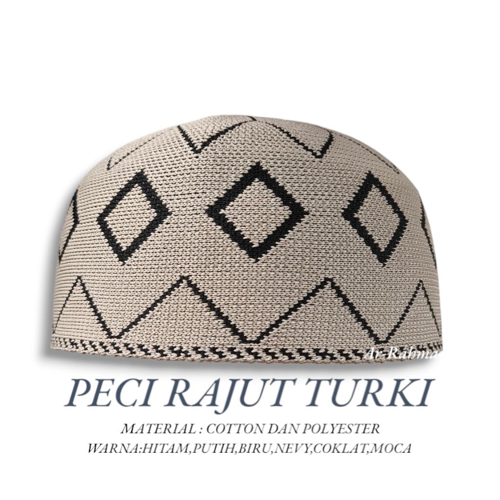 Foto Peci Peci Rajut Terbaru Motif Kotak Dewasa/Peci Rajut Variasi