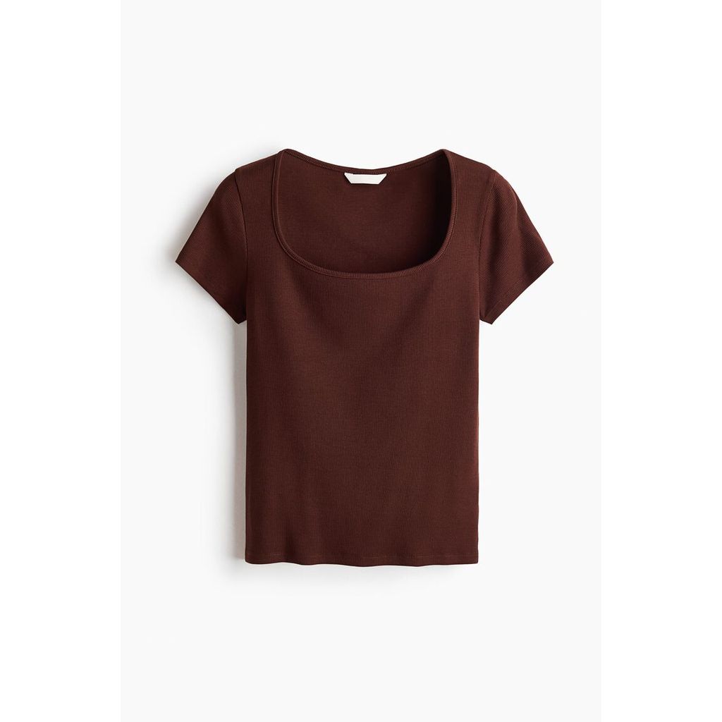 Foto H&M H&M Wanita Kaos katun ribbed 1341757_0