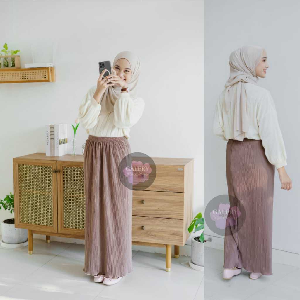 Foto Galeryhijabsemarang Wavy Pleats Skirt