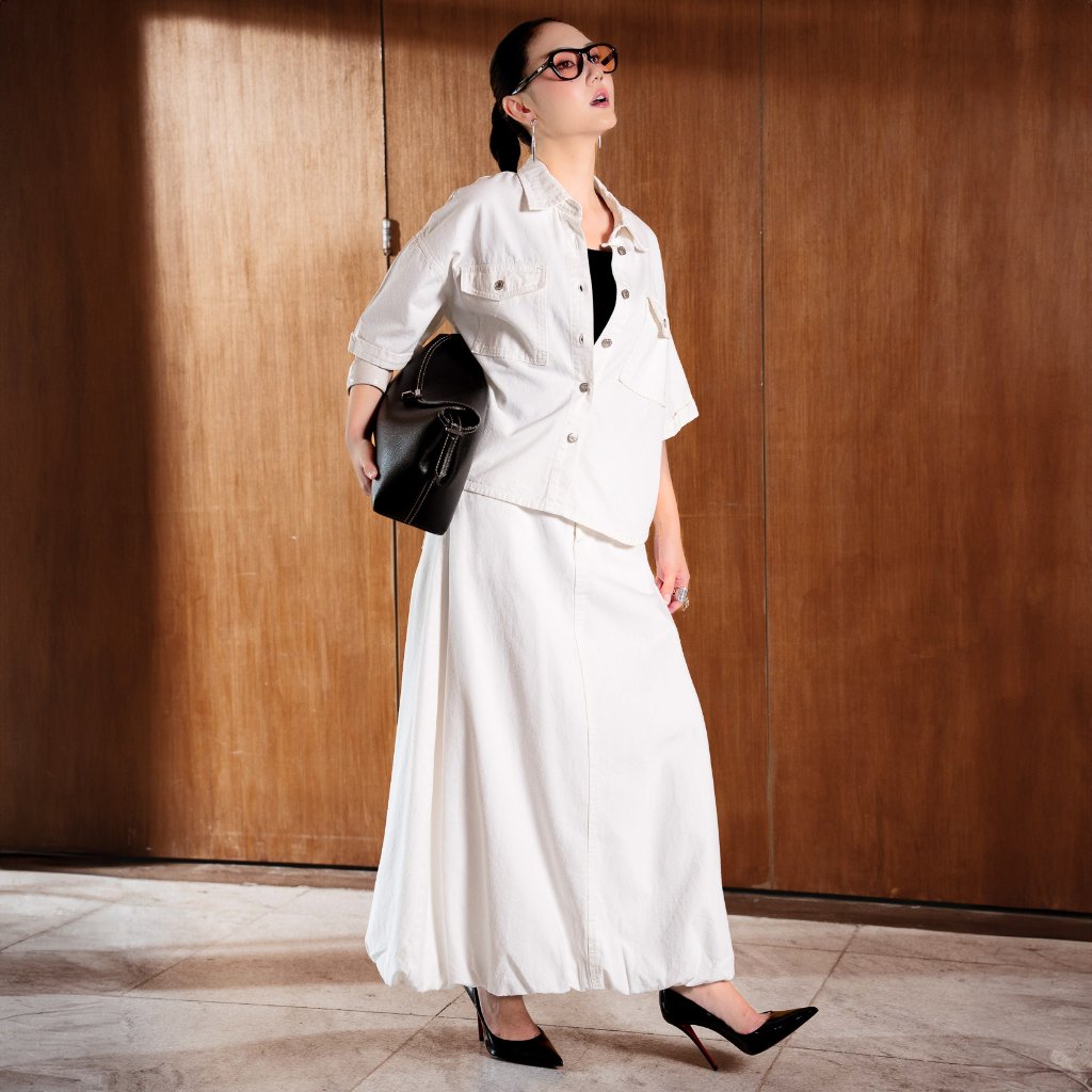 Foto This Is April This Is April x Bella Clarissa Rouje Skirt Rok Maxi Wanita