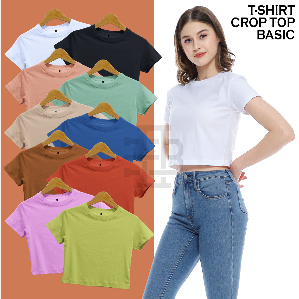Foto KS23 KS23 - CROP TOP POLOS TEBAL COTTON COMBED 24S PREMIUM BAJU