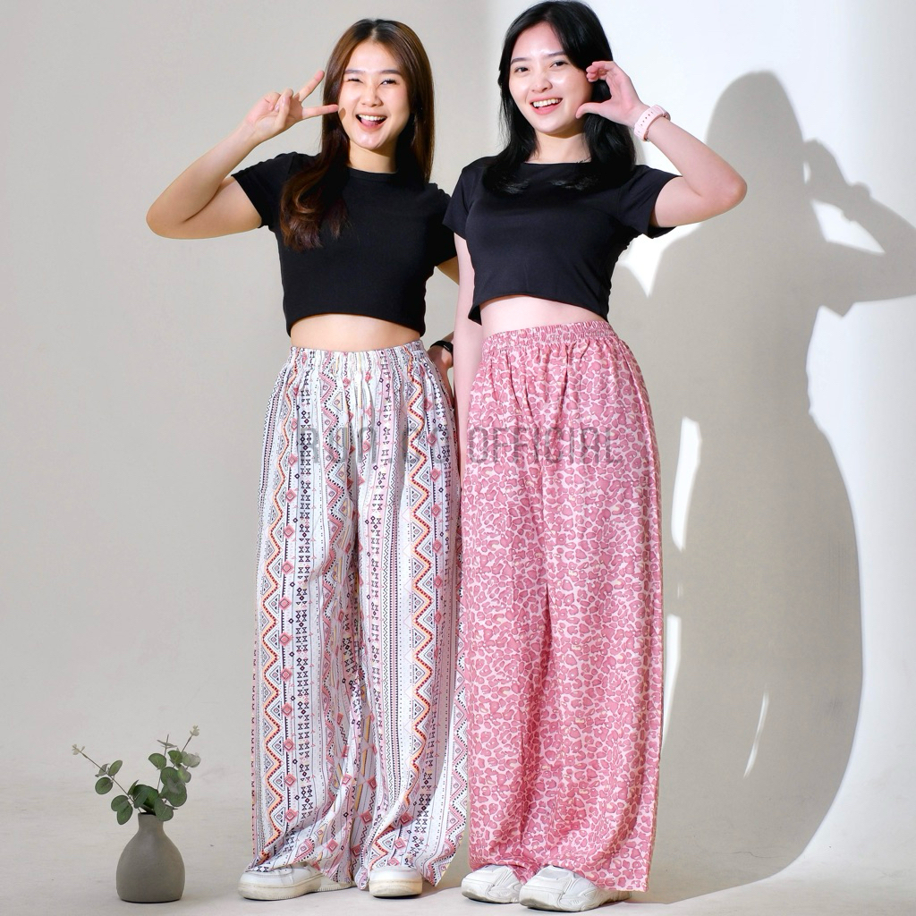 Foto RUN.CO RUN.CO Celana Kulot Rayon Premium Motif Terbaru