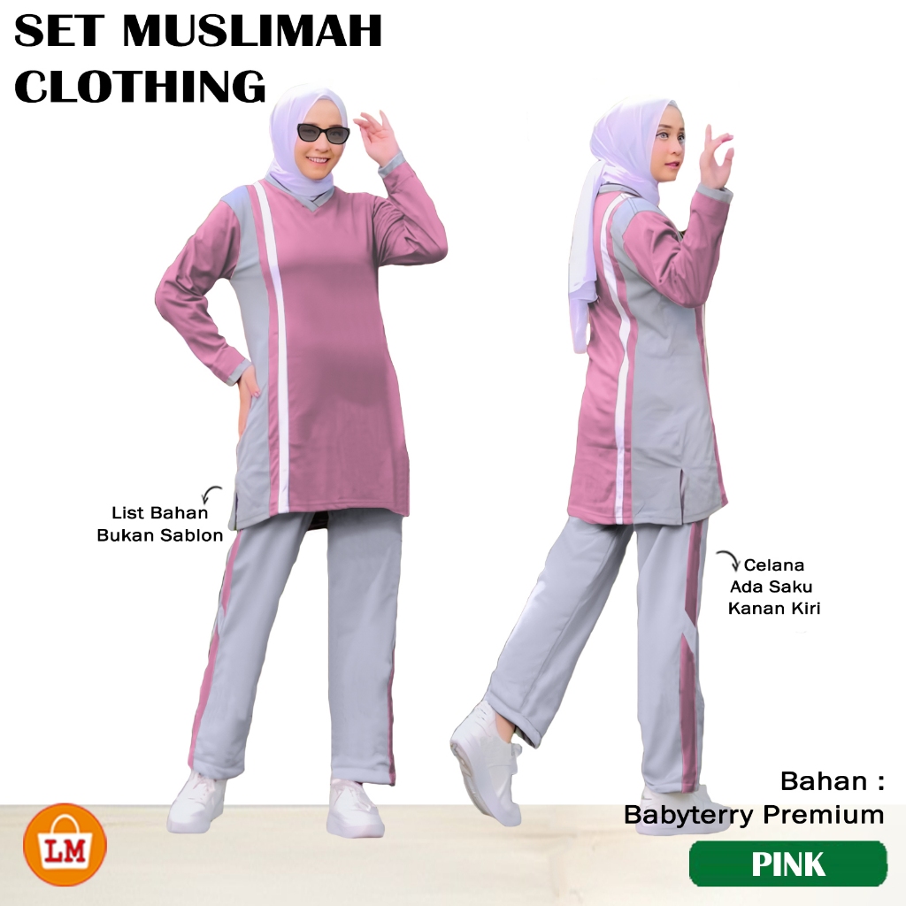 Foto Lapak Mantul SET MUSLIMAH CLOTHING Setelan Training Olahraga Wanita