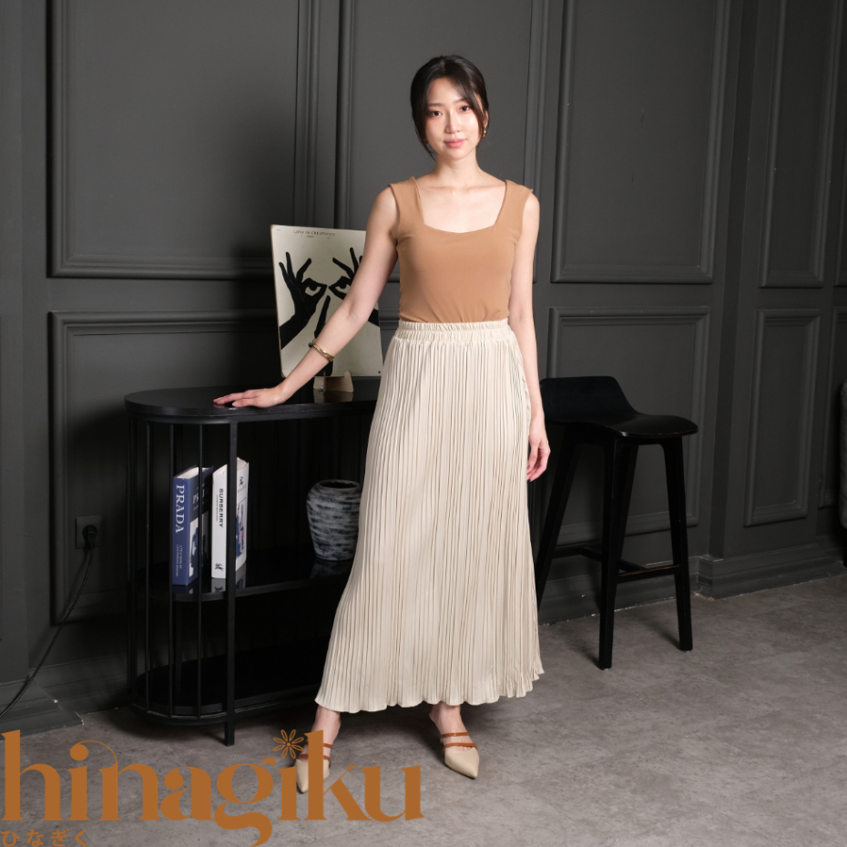 Foto MBL HNGK Drape Skirt Rok Plisket BB Mayung Wavy A Line Pleated