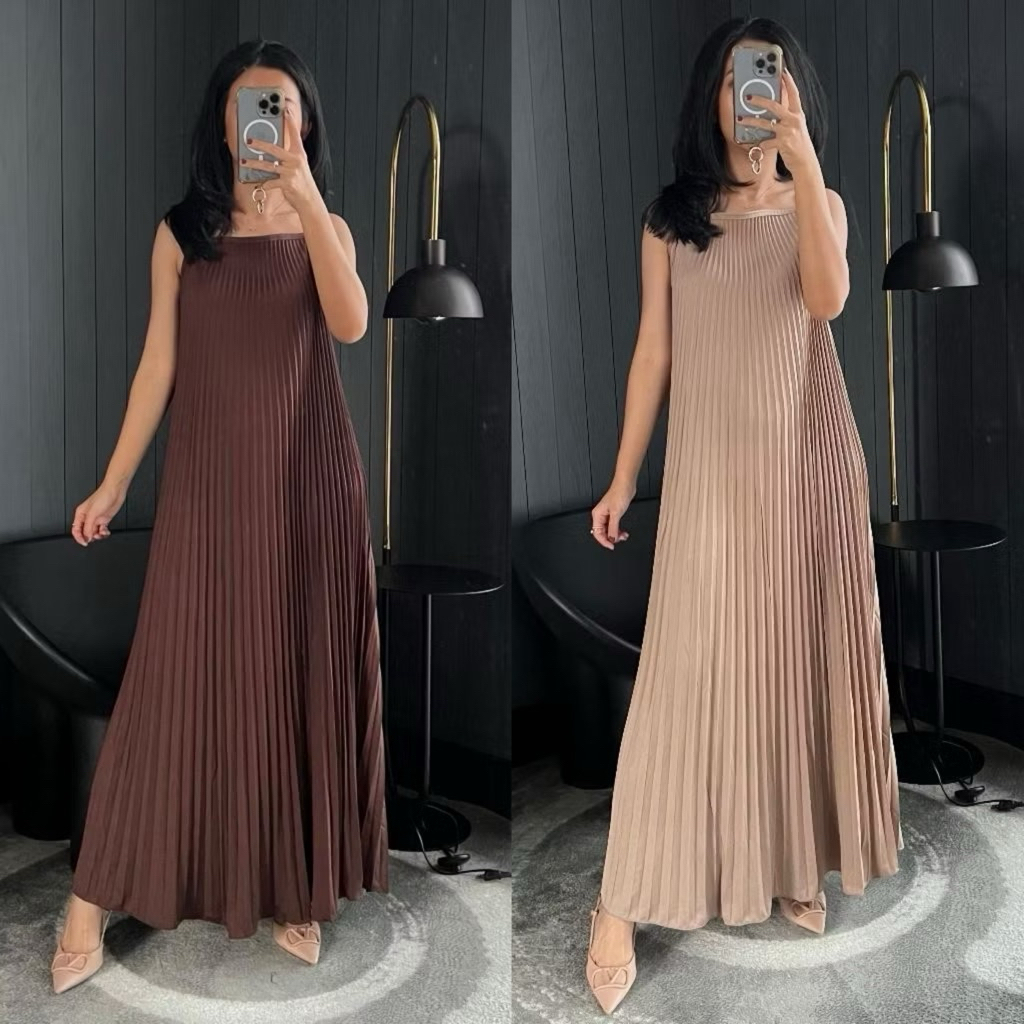 Foto GOSISONLINE Dress Plisket / Inner Dress Plisket Payung Mayung / Maxy