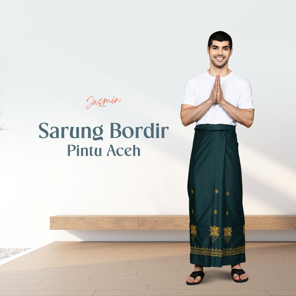 Foto jasminShop12 JasminShop12 - Sarung Pria Bordir Pintu Aceh - Sarung Katun
