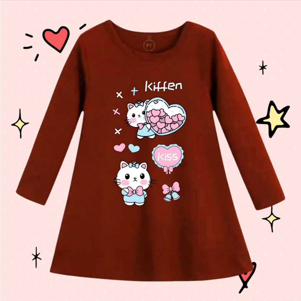 Foto P5kidzstore Tunik Tunic Lengan Panjang Anak Muslim Dress Anak Perempuan