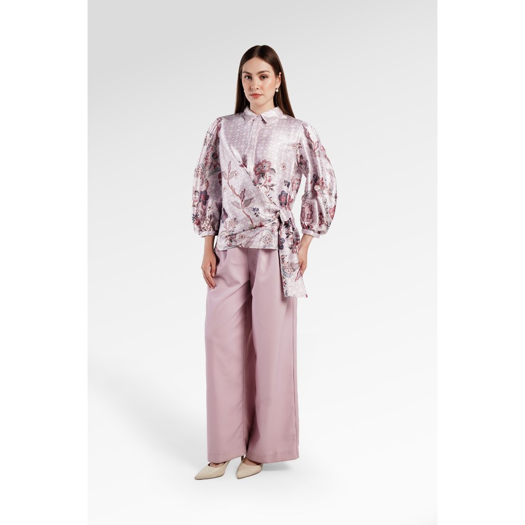 Foto Benang Jarum Benang Jarum - Festive Finesse Draped Shirt - Blush
