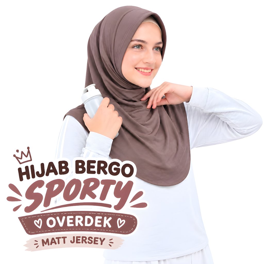 Foto FawazalHijab Hijab Sport Pinguin I Bergo Sport Oval I Jilbab Olahraga I