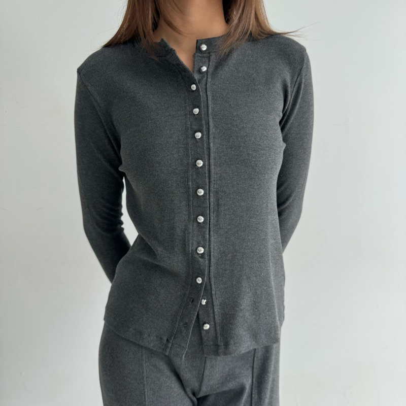 Foto soma KAIA TOP / Atasan Knit Wanita Lengan Panjang Basic Korean
