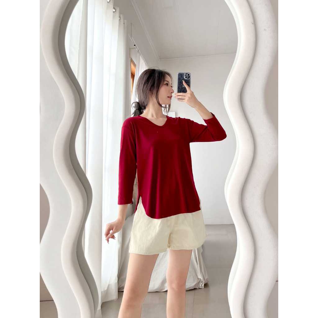 Foto Jovanka.fashion Kaos oversize lengan 7/8 (MURAH VIRAL)