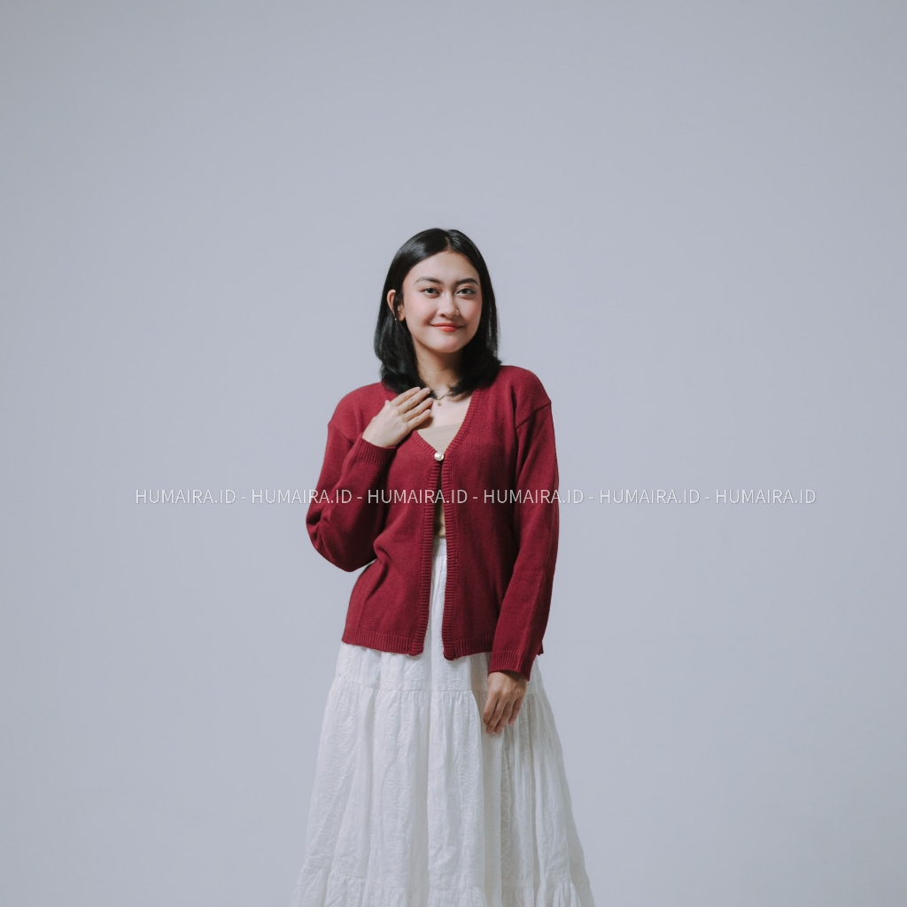 Foto By.humaira MANJA Crop Cardigan Rajut atasan wanita korean style