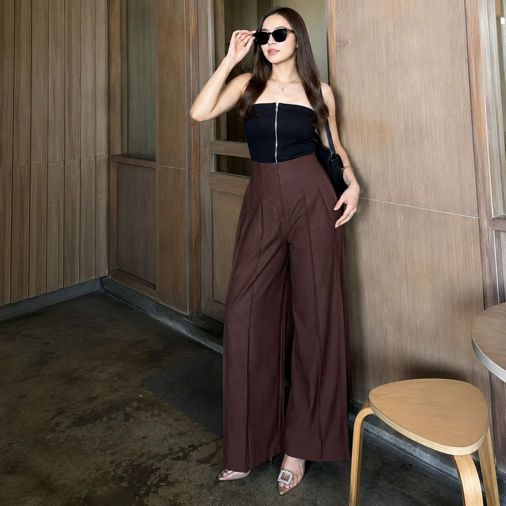 Foto ZOVIO Lavie Pants - Celana Wanita Highwaist - Culote Palazzo